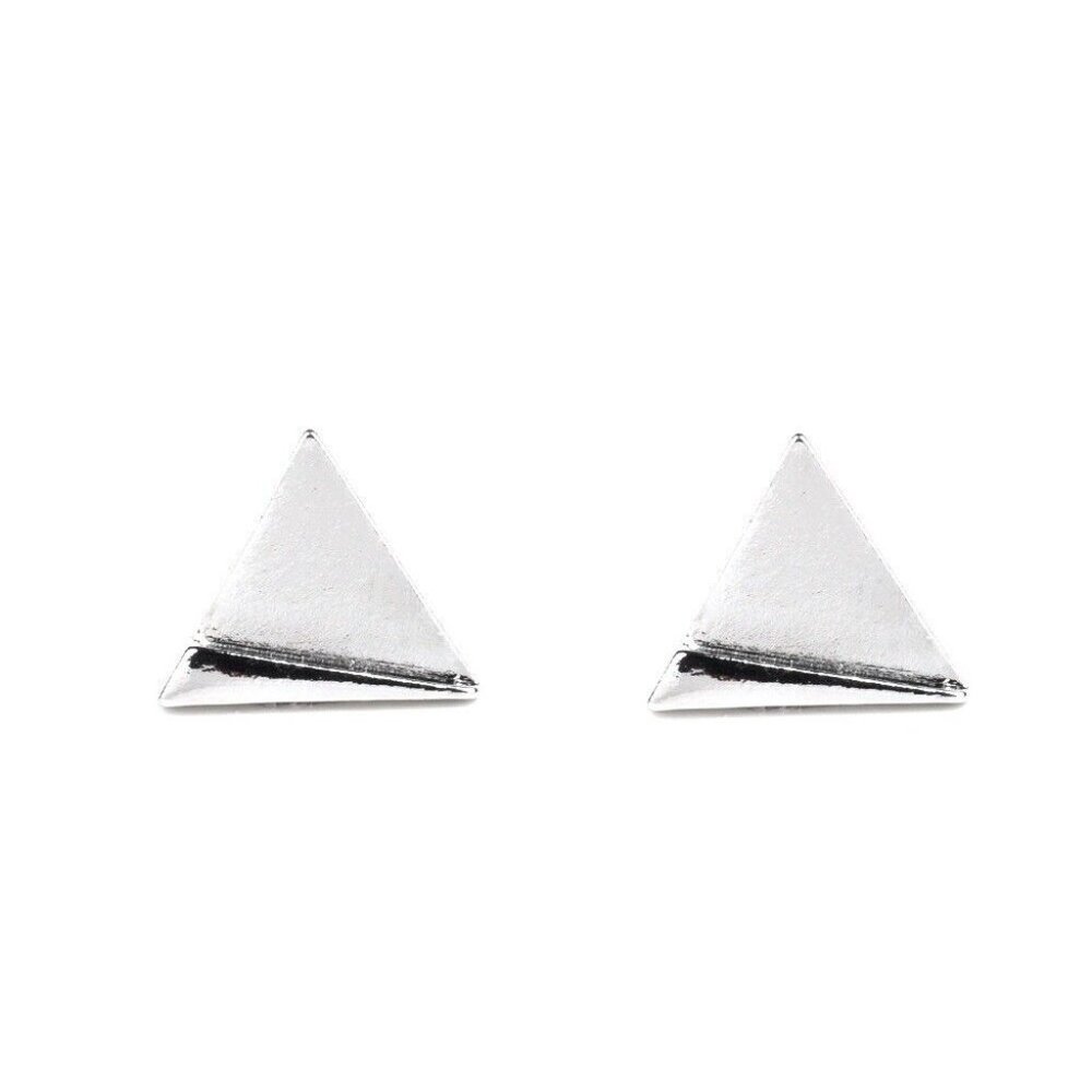 Paparazzi Die TRI-ing Silver Post Earrings